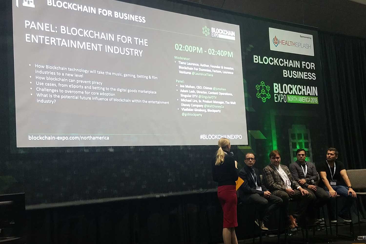 Panelists at Blockchain Expo '18