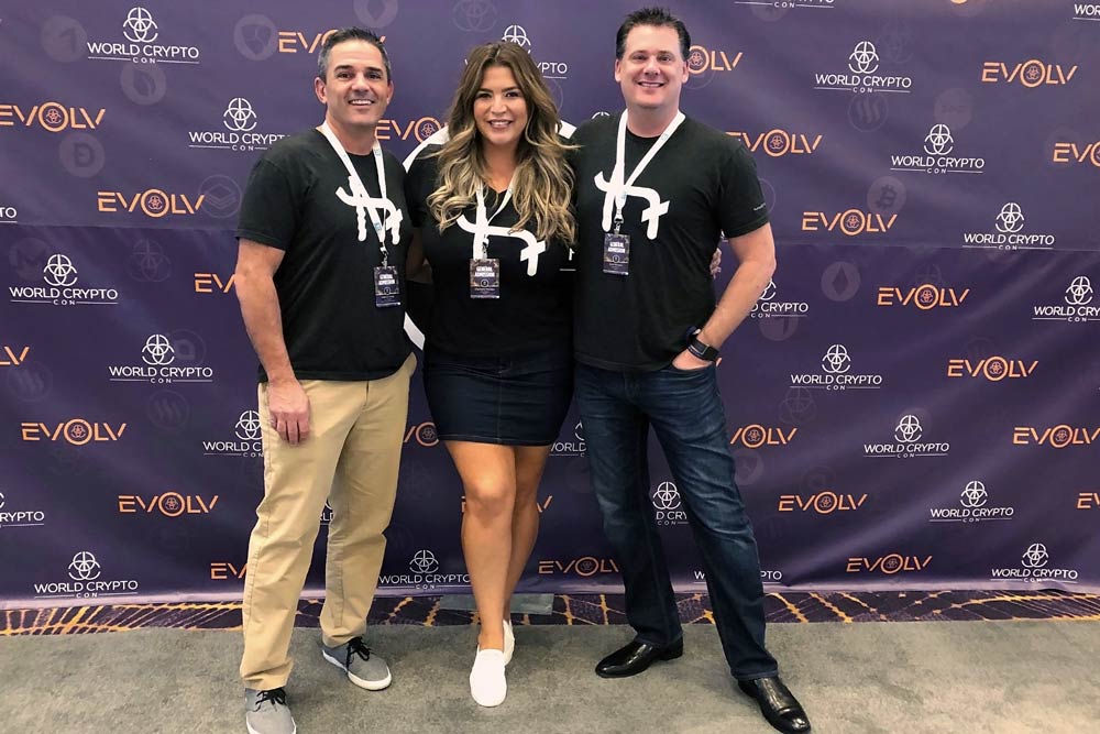 Matt, Charmaine & Scott at World Crypto Con